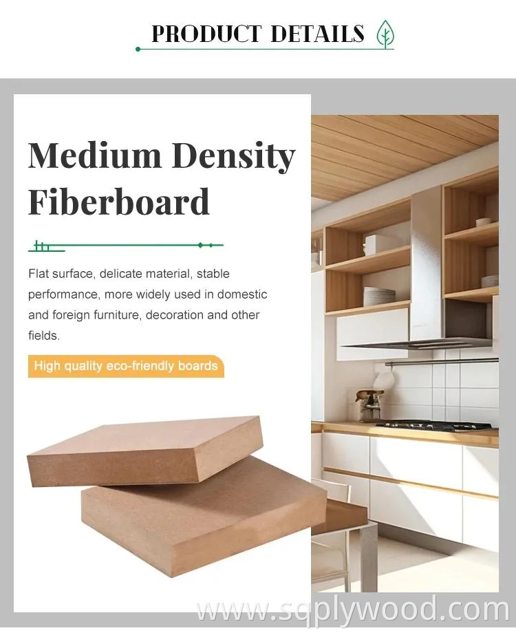 Plain/Laminated/Slot/UV/Veneer/Melamine MDF for Furniture